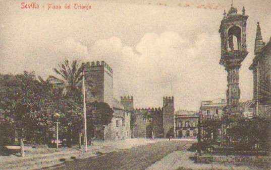 POSTAL ANTIGUA DE SEVILLA. PLAZA DEL TRIUNFO.