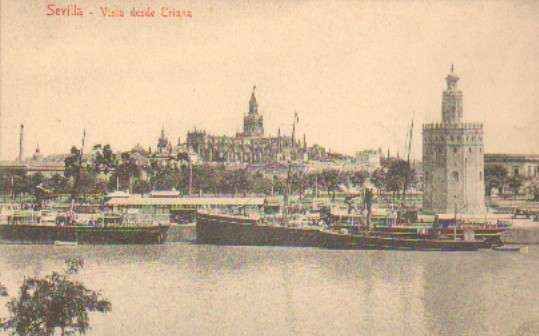 POSTAL ANTIGUA DE SEVILLA. VISTA DESDE TRIANA