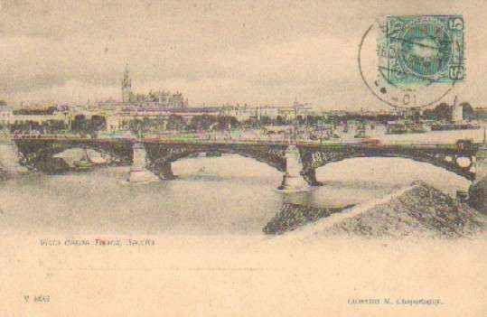 POSTAL ANTIGUA DE SEVILLA. VISTA DESDE TRIANA.
