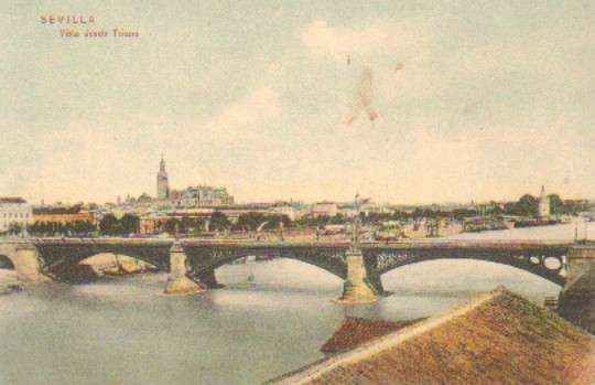 POSTAL ANTIGUA DE SEVILLA. VISTA DESDE TRIANA.