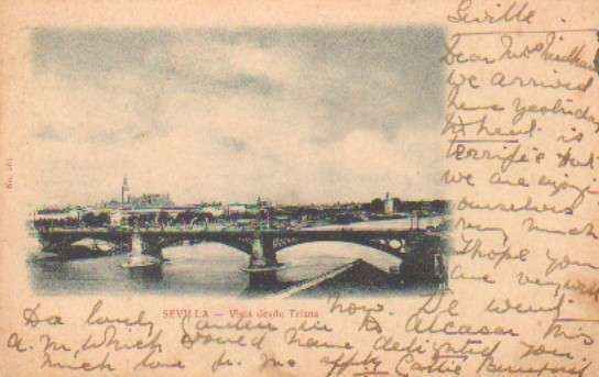 POSTAL ANTIGUA DE SEVILLA. VISTA DESDE TRIANA.