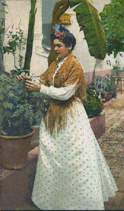 POSTAL ANTIGUA DE SEVILLA DISTRACCION FAVORITA