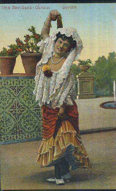 POSTAL ANTIGUA DE SEVILLA  UNA SEVILLANA CARMEN