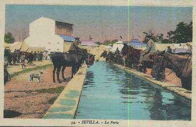 POSTAL ANTIGUA DE SEVILLA 34 LA FERIA