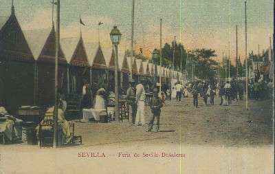 POSTAL ANTIGUA DE SEVILLA  FERIA DE SEVILLA BUÑOLERAS