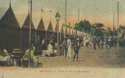 POSTAL ANTIGUA DE SEVILLA  FERIA DE SEVILLA BUÑOLERAS
