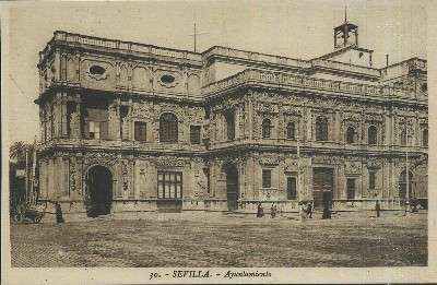 POSTAL ANTIGUA DE SEVILLA 30 AYUNTAMIENTO