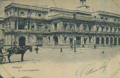 POSTAL ANTIGUA DE SEVILLA EL AYUNTAMIENTO