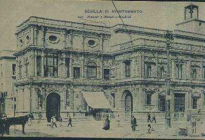 POSTAL ANTIGUA DE SEVILLA EL AYUNTAMIENTO