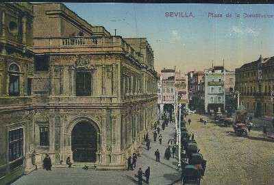 POSTAL ANTIGUA DE SEVILLA PLAZA DE LA CONSTITUCION