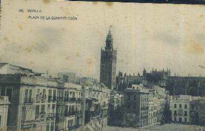 POSTAL ANTIGUA DE SEVILLA PLAZA DE LA CONSTITUCION Nº 32