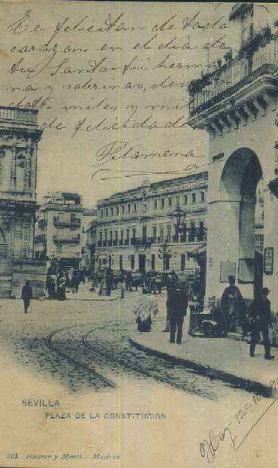POSTAL ANTIGUA DE SEVILLA  PLAZA DE LA CONSTITUCION