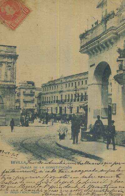 POSTAL ANTIGUA DE SEVILLA  PLAZA DE LA CONSTITUCION