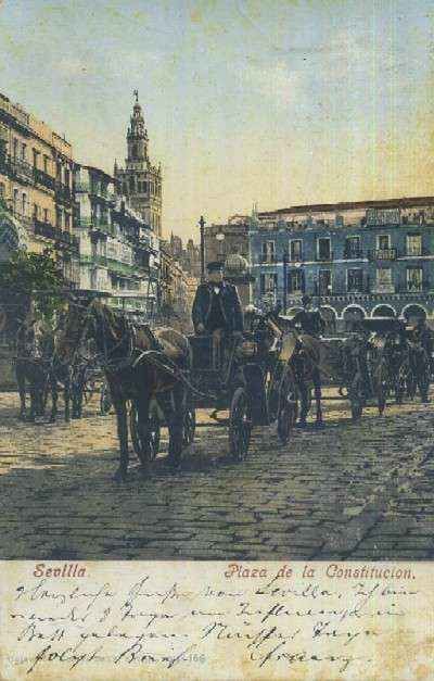 POSTAL ANTIGUA DE SEVILLA  PLAZA DE LA CONSTITUCION