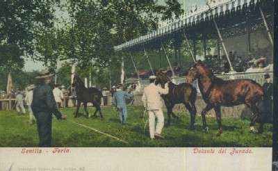 POSTAL ANTIGUA DE SEVILLA FERIA DELANTE DEL JURADO