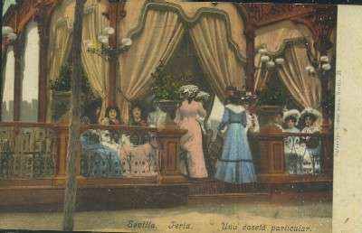 POSTAL ANTIGUA DE SEVILLA FERIA UNA CASETA PARTICULAR