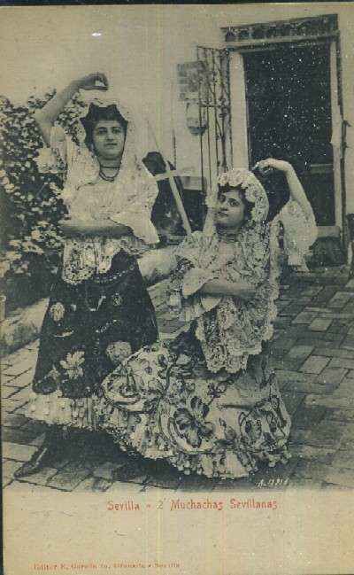 POSTAL ANTIGUA DE SEVILLA 2 MUCHACHAS SEVILLANAS