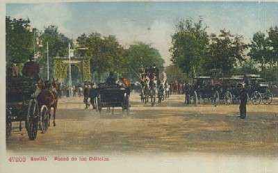 POSTAL ANTIGUA DE SEVILLA PASEO DE LAS DELICIAS