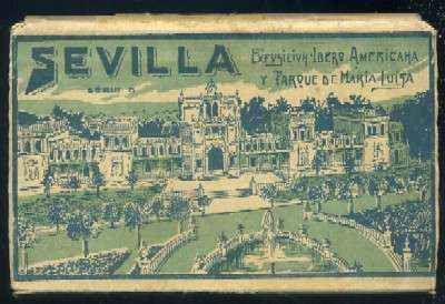 SEVILLA - CUADERNILLO DE LA EXPOSICION IBERO AMERICANA Y PARQUE DE MARIA LUISA CON 20 POSTALES