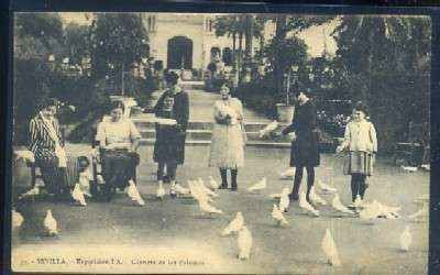 POSTAL ANTIGUA DE SEVILLA Nº 39 - EXPOSICION I - A - GLORIETA DE LAS PALOMAS