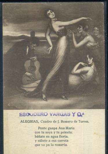 POSTAL ANTIGUA DE SEVILLA - PROGRAMA DE TEATRO  LA COPLA ANDALUZA - ALEGRIAS