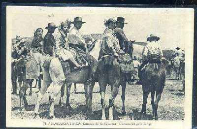 POSTAL DE SEVILLA. ANDALUCIA TIPICA. CAMINO DE LA ROMERIA Nº 71