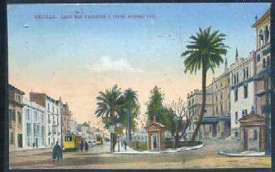 POSTAL DE SEVILLA. CALLE DE SAN FERNANDO Y HOTEL ALFONSO XIII