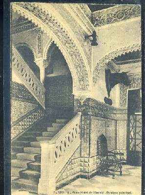 POSTAL DE SEVILLA. GRAN HOTEL DE MADRID ESCALERA PRINCIPAL Nº 2