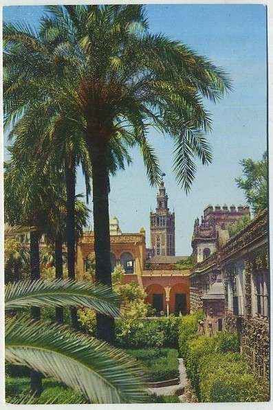 POSTAL DE SEVILLA. VISTA PATIO INTERIOR DEL ALCAZAR