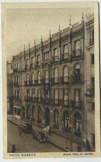 POSTAL DE SEVILLA. HOTEL BIARRITZ