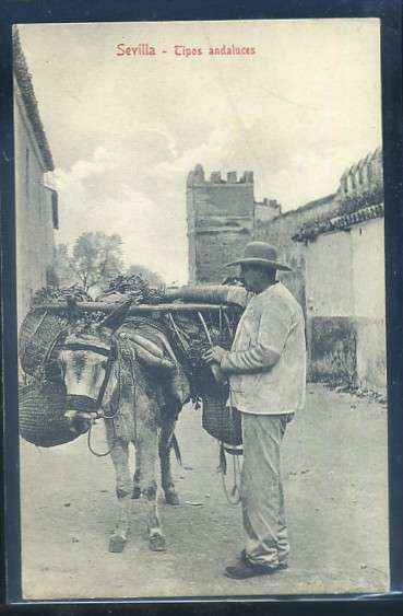 POSTAL ANTIGUA DE SEVILLA. TIPOS ANDALUCES