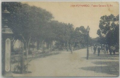 POSTAL ANTIGUA DE SAN FERNANDO. CADIZ. PASEO GENERAL LOBO