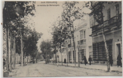 POSTAL ANTIGUA DE SAN FERNANDO. CADIZ. AVENIDA DE BERANGER