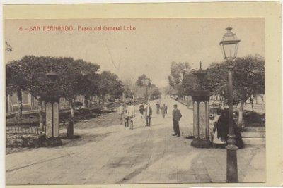 POSTAL ANTIGUA DE SAN FERNANDO. CADIZ. PASEO DEL GENERAL LOBO. Nº 6