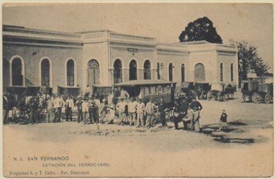 POSTAL ANTIGUA DE SAN FERNANDO. CADIZ. Nº 3. ESTACION DE FERROCARRIL