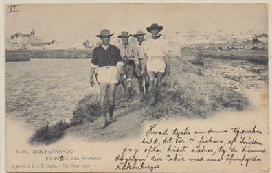 POSTAL ANTIGUA DE SAN FERNANDO. CADIZ. Nº 24. EN BUSCA DEL MARISCO