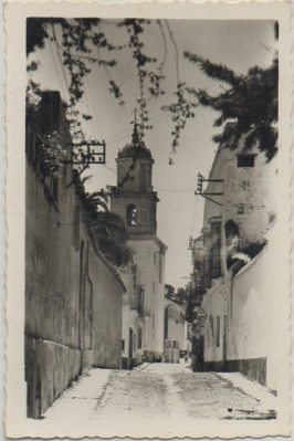 POSTAL DE CADIZ - SANLUCAR DE BARRAMEDA CALLE TIPICA E IGLESIA DE LA CARIDAD