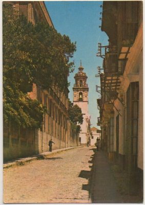 POSTAL DE SANLUCAR DE BARRAMEDA. CADIZ. CALLE CABALLERO. PARROQUIA NTRA. SRA. DE LA O
