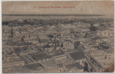 POSTAL ANTIGUA DE SANLUCAR DE BARRAMEDA. CADIZ. Nº 13 VISTA PARCIAL