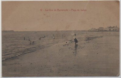 POSTAL ANTIGUA DE SANLUCAR DE BARRAMEDA. CADIZ. Nº 12 PLAYA DE BAÑOS