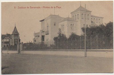 POSTAL ANTIGUA DE SANLUCAR DE BARRAMEDA. CADIZ. Nº 8 HOTELES DE LA PLAYA