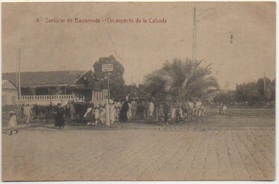 POSTAL ANTIGUA DE SANLUCAR DE BARRAMEDA. CADIZ. Nº 4 UN ASPECTO DE LA CALZADA