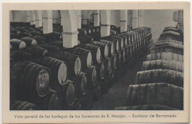 POSTAL ANTIGUA DE SANLUCAR DE BARRAMEDA. CADIZ. Nº 2 VISTA PARCIAL DE LAS BODEGAS DE LOS SUCESORES DE R.MANJÓN