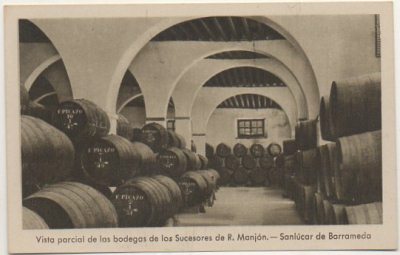 POSTAL ANTIGUA DE SANLUCAR DE BARRAMEDA. CADIZ. Nº 3 VISTA PARCIAL DE LAS BODEGAS DE LOS SUCESORES DE R.MANJÓN