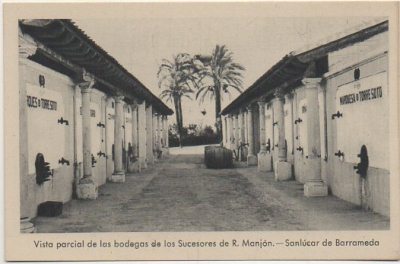 POSTAL ANTIGUA DE SANLUCAR DE BARRAMEDA. CADIZ. Nº 12 VISTA PARCIAL DE LAS BODEGAS DE LOS SUCESORES DE R.MANJÓN