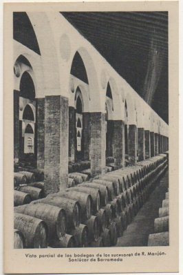 POSTAL ANTIGUA DE SANLUCAR DE BARRAMEDA. CADIZ. Nº 7 VISTA PARCIAL DE LAS BODEGAS DE LOS SUCESORES DE R.MANJÓN