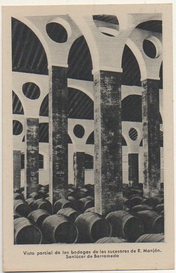 POSTAL ANTIGUA DE SANLUCAR DE BARRAMEDA. CADIZ. Nº 6 VISTA PARCIAL DE LAS BODEGAS DE LOS SUCESORES DE R.MANJÓN
