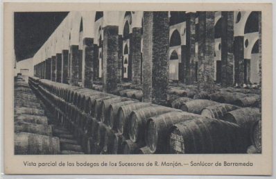 POSTAL ANTIGUA DE SANLUCAR DE BARRAMEDA. CADIZ. Nº 10 VISTA PARCIAL DE LAS BODEGAS DE LOS SUCESORES DE R.MANJÓN