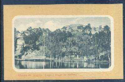 POSTAL ANTIGUA DE ZARAGOZA - ALHAMA DE ARAGON - LAGO Y PINAR DE MATHEU