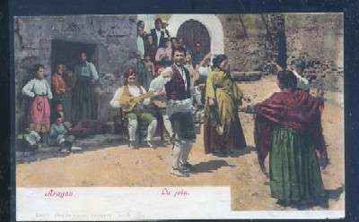 POSTAL ANTIGUA DE ZARAGOZA - LA JOTA. COSTUMBRISTA